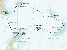 Puerto Stanley, la capital de las islas Malvinas, por donde pasearemos y podremos conocer la vida cotidiana de sus habitantes